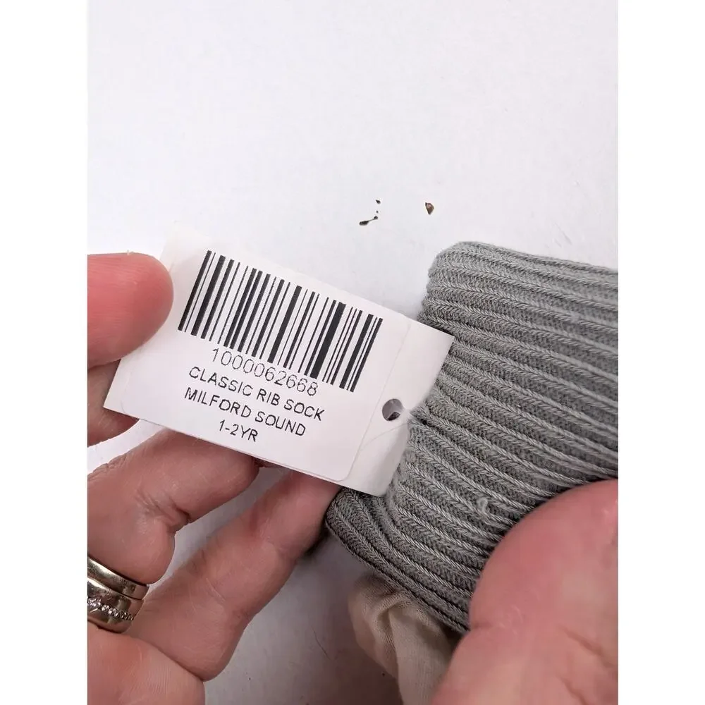 Jamie Kay 3 Pair 1-2 Year Sock Bundle Foldover Gray & Oatmeal Brayden Bronzed